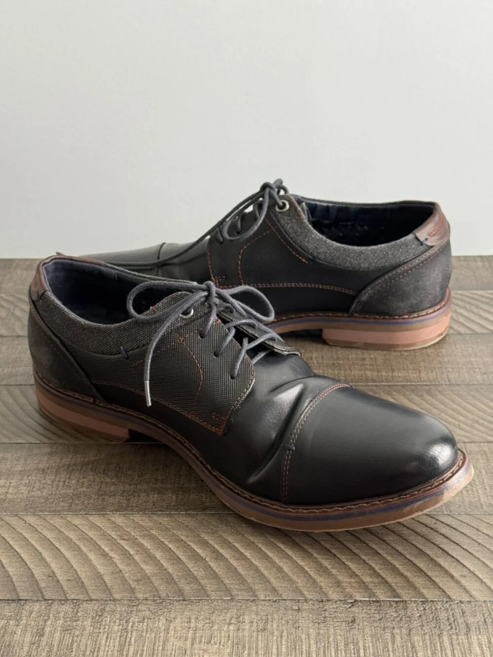 Freeman Hudson F220009 Black Oxford  Derby Dress Shoes Men's Size 10.5W